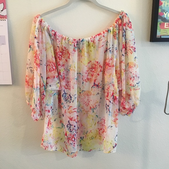 CAbi In Case sheer floral blouse - Picture 8 of 8